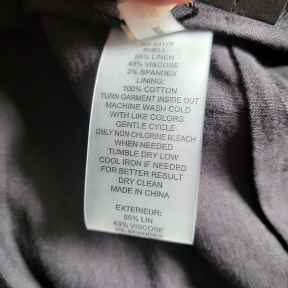 New Elie Tahari Linen Blend Wide Leg Black Pants Trousers NWT Size 8 US - Picture 12 of 12